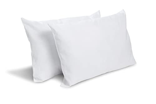 Oreillers Bleu Câlin Lot de 2 Confortibles, Souple à Ferme, En Coton 100%, Blancs 50x70cm pour Repos Optimal