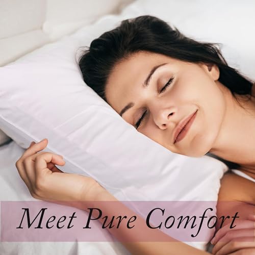 Adam Home Lot de 8 Oreillers (50 x 75 cm) Hôtel Quality pour Dormeurs Latéraux, Étanche à la Poussière, Remplissage Supé