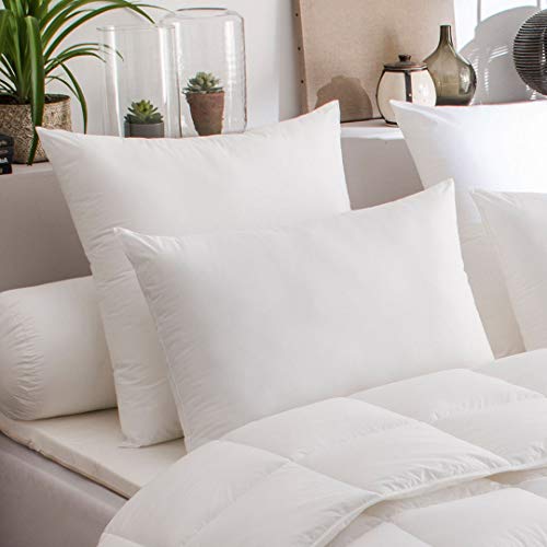 UNIVERSDECOR Lot de 2 oreillers microstar Dodo Anti-Acariens Blanc Usage Dormeuse Étendues