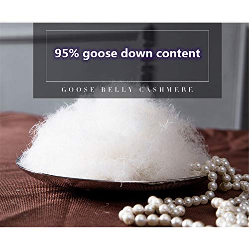 Oreiller de luxe en duvet d'oie blanche hypoallergénique, respirant et super doux, taille standard 48 x 74 cm, parfait p